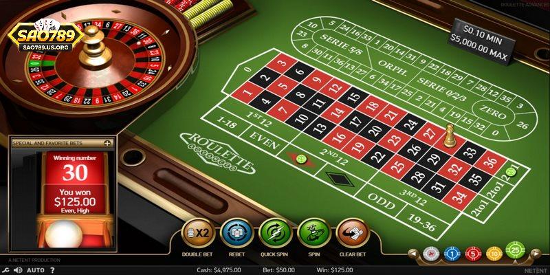 Đa dạng hình thức đặt cược trong game Roulette