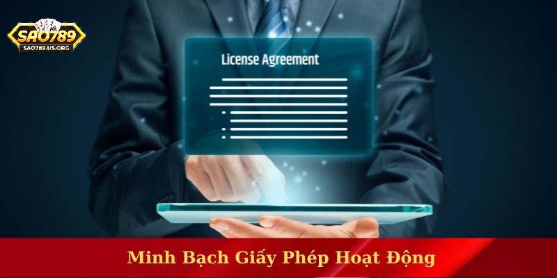 Thông tin cơ bản về giấy phép hoạt động Sao789