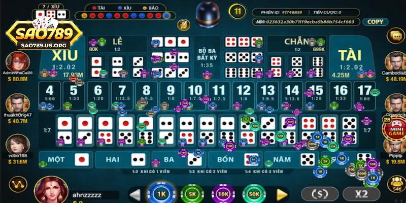 Tham gia cược đôi tại casino sicbo